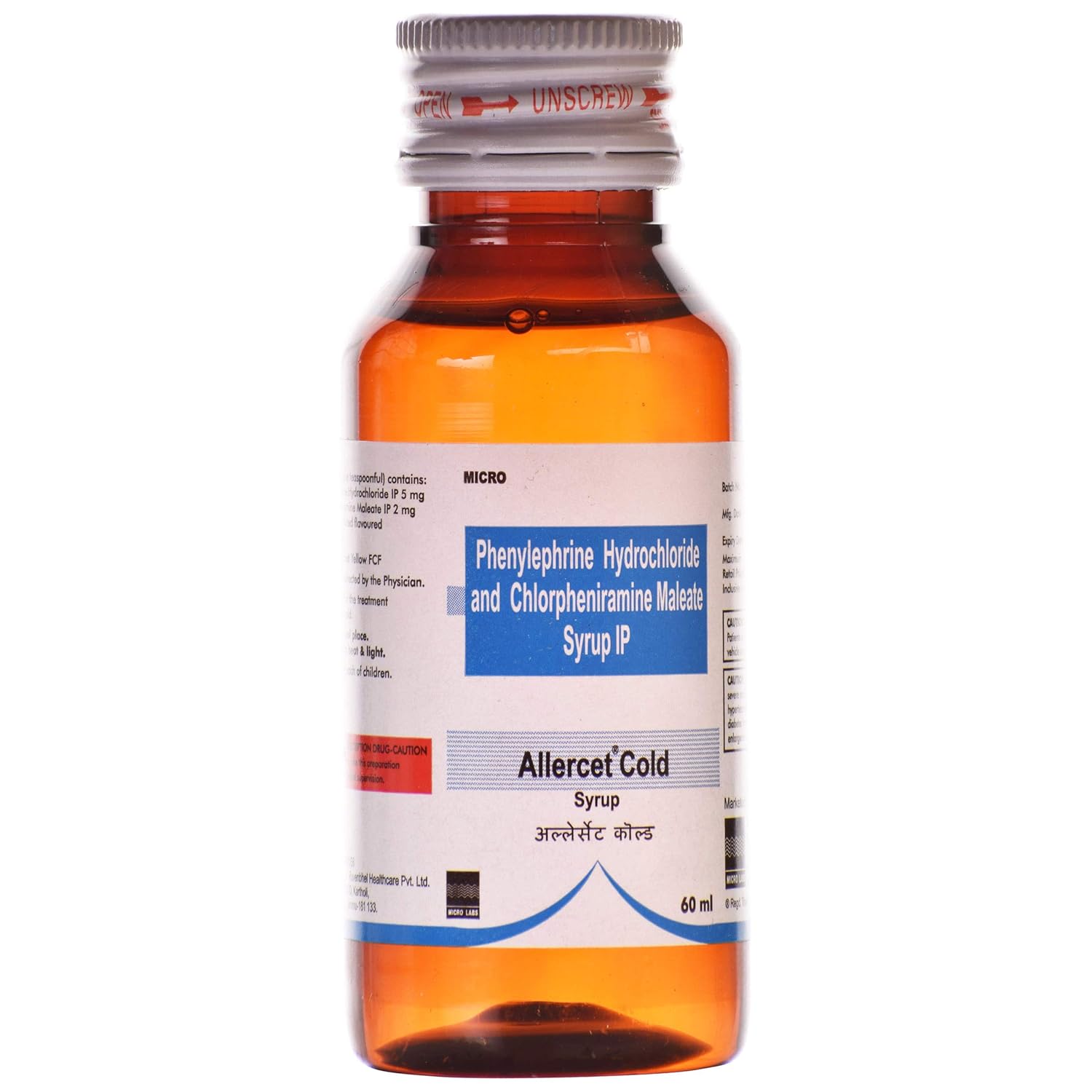 Allercet cold Syrup Allercet cold Syrup 60ml https://medigolife.com/